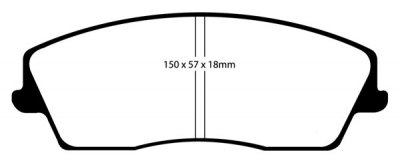 DP31723C EBC Brakes Redstuff Тормозные колодки CHRYSLER 300C; DODGE Challenger, Charger, Magnum выпуска 2004-2011 года