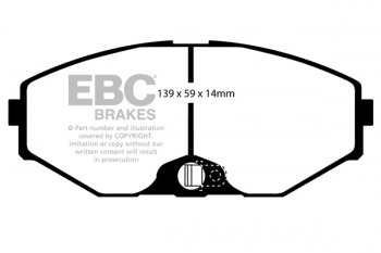 DP1471 EBC Brakes Ultimax2 Тормозные колодки перед  NISSAN QX, Stagea выпуска 1996-2004 года