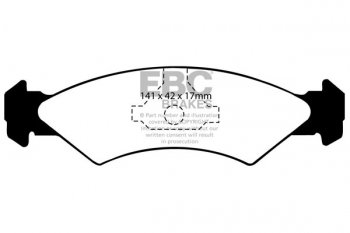 DP512 EBC Brakes Ultimax2 Тормозные колодки перед  FORD Fiesta выпуска 1983-1989 года