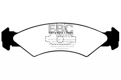 DP512 EBC Brakes Ultimax2 Тормозные колодки перед  FORD Fiesta выпуска 1983-1989 года