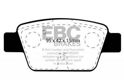 DP1381  EBC Brakes Ultimax2 Тормозные колодки зад. ALFA ROMEO Mi.To выпуска 2008 — 2010 года