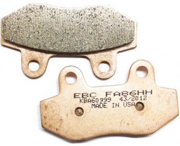 FA086HH EBC BRAKES Double-H™ тормозные колодки AJS, ASPES, BETA, C F MOTO, CAGIVA, CCM, CPI, DAELIM, GARELLI, GENERIC, GOES, H.P. POWER, HERO HONDA, HONDA, HONGDOU, HYOSUNG, ITALJET, JIALING, JONWAY, KEEWAY, KYMCO, LAMBRETTA, LIFAN, MEGELLI, MOTOM, PEUGEO 1983-2012 года выпуска