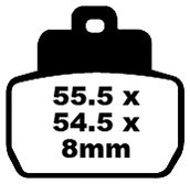 SFA425HH EBC BRAKES Double-H SCOOTER колодка PIAGGIO Beverley, MP3, X, X8, X9 