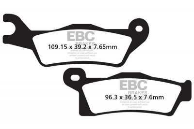 FA617TT EBC BRAKES Organic тормозные колодки  CAN AM Outlander, Renegade 2012-2012 года выпуска