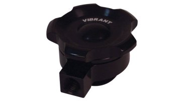 V32_12671 Oil Cap: Various Makes and Models; Aluminum Vacuum Scavenger; black 