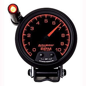 3-3/4" тахометр, 10,000 RPM, SHIFT-LITE, ES AUTO METER #5990 TachometerMini-Monster