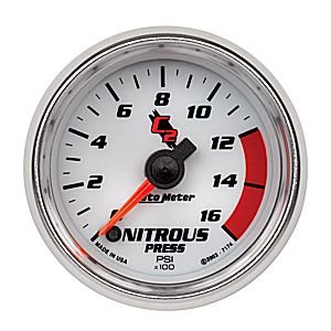 2" датчик давления нитро, 0-1600 PSI, FSE, C2 AUTO METER #7174 Nitrous Pressure