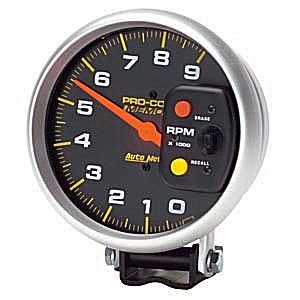 5" тахометр, 9,000 RPM, STD IGN, W/MEM, PRO-COMP II AUTO METER #6809 TachometerMemory / Standard Electric