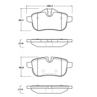 104.14330 Тормозные колодки Posi-Quiet Metallic BMW зад.