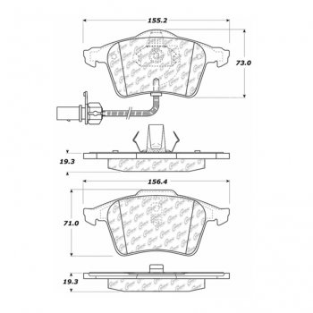 104.09150 Тормозные колодки Posi-Quiet Metallic AUDI ; AUDI/A6; AUDI/ALLROAD