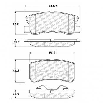 106.08680 Тормозные колодки PosiQuiet Extended Wear CHRYSLER, DODGE, MITSUBISHI 
