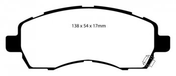 DP31138C EBC Brakes Redstuff Тормозные колодки SUBARU Impreza выпуска 1996-2001 года