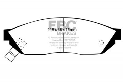 DP560 EBC Brakes Ultimax2 Тормозные колодки перед  HONDA Civic выпуска 1980-1984 года