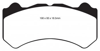 DP51983NDX EBC Brakes колодки тормозные перед NISSAN GT-R (R35), Juke-R Ширина 190мм, Высота 93мм, Толщина 19мм