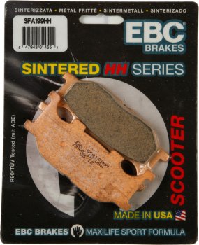 SFA199HH EBC BRAKES  Double-H тормозные колодки  ITALJET Jupiter; LINHAI Main Street, Monarch; MBK YP; SINNIS QM; YAMAHA CP, FZ, MT, SR, TDR, TZR, XJ, XP, XV, YP 1993-2012 года выпуска