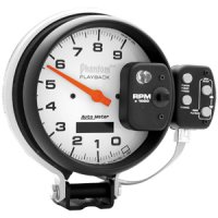 5" тахометр, 9,000 RPM, SINGLE RANGE, PLAYBACK AUTO METER #5798