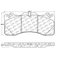 104.14400 Тормозные колодки Posi-Quiet Metallic LEXUS перед