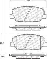 105.16750 Тормозные колодки Posi-Quiet Ceramic HYUNDAI