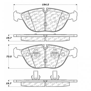 104.06820 Тормозные колодки Posi-Quiet Metallic AUDI, BENTLEY, BMW ; AUDI/TT; AUDI/TT; BENTLEY/ARNAGE; BMW/750i
