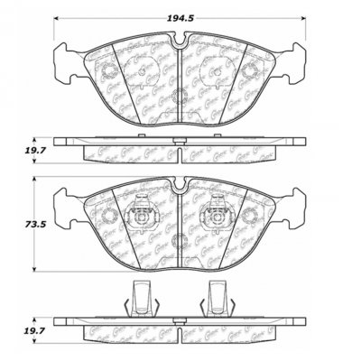 104.06820 Тормозные колодки Posi-Quiet Metallic AUDI, BENTLEY, BMW ; AUDI/TT; AUDI/TT; BENTLEY/ARNAGE; BMW/750i