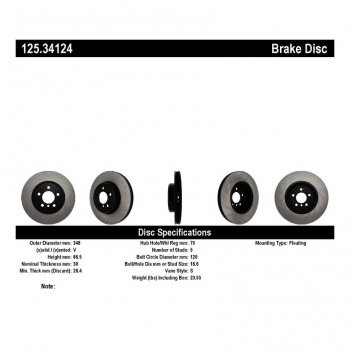 125.34124 Тормозные диски Premium BMW перед 