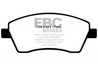 DP41485R EBC Brakes Yellowstuff Тормозные колодки перед DACIA, LADA, MERCEDES-BENZ, NISSAN, RENAULT