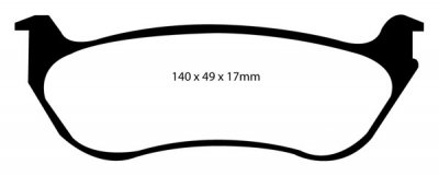 DP31626C EBC Brakes Тормозные колодки FORD, LINCOLN, MERCURY Crown Victoria, Town Car, Grand Marquis FORD 4.6 (Phenolic Pistons) 4.6 (Phenolic Pistons) 95 thru 97; FORD 4.6 (Phenolic Pistons) 4.6 (Phenolic pistons) 98 thru 2002; LINCOLN Town Car 4.6 (Phenolic Pistons) 96 thru 98; LINCOLN Town Car 4.6 (Phenolic Pistons) 99 thru 2002; MERCURY 4.6 4.6 (Phenolic Pistons) 96 thru 97; MERCURY 4.6 4.6 (Phenolic Pistons) 98 thru2002