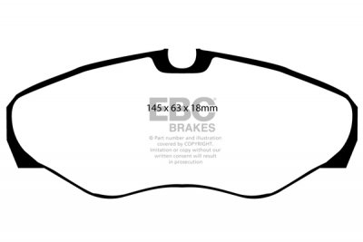 DP1393 EBC Brakes Ultimax2 Тормозные колодки перед  NISSAN Primastar; OPEL Vivaro; RENAULT Trafic; VAUXHALL Vivaro выпуска 2001-2014 года