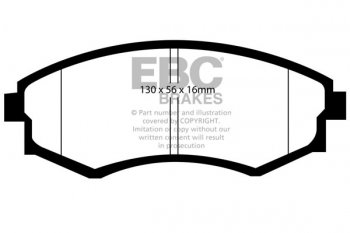 DP1581 EBC Brakes Ultimax2 Тормозные колодки перед  SSANGYONG Rexton выпуска 2002-2004 года