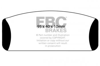 DP118 EBC Brakes Ultimax2 Тормозные колодки перед  ALFA ROMEO Dauphine; CG A1000; SIMCA 1000 Coupe выпуска 1958 — 1975 года