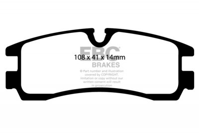 DP1621/2  EBC Brakes Ultimax2 Тормозные колодки зад. CADILLAC Seville выпуска 1998 — 2004 года