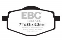 FA101TT EBC BRAKES Organic тормозные колодки GILERA, HERO HONDA, ITALJET, LINHAI, MBK, SACHS (HERCULES), SIAMOTO, SINNIS, YAMAHA