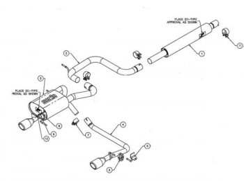 1014028 Выпускная система BORLA Настроенный выпуск система выпуска для 2000-2009 Chrysler PT Cruiser 1.6L/ 2.0L/ 2.2L/2.4L 2000-2009 PT Cruiser CHRYSLER