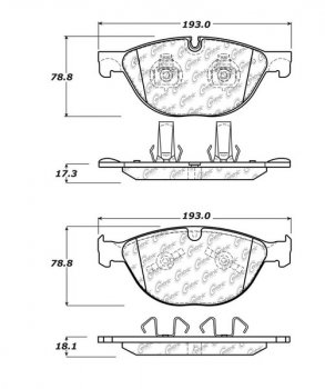 104.14480 Тормозные колодки Posi-Quiet Metallic JAGUAR перед 