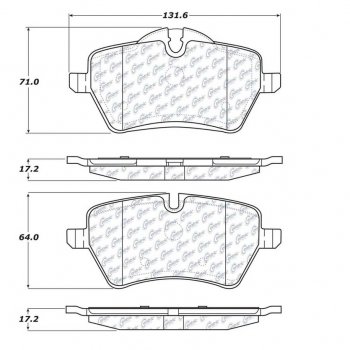 104.12040 Тормозные колодки Posi-Quiet Metallic MINI 