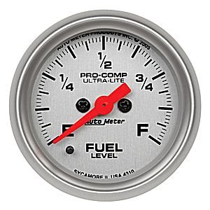 2-1/16" датчик уровня топлива, E-F, FSE, ULTRA-LITE AUTO METER #4310 Fuel LevelProgrammable Empty - Full Range