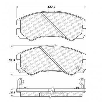 105.05790 Тормозные колодки Posi-Quiet Ceramic ACURA, HONDA ; ACURA/SLX; HONDA/PASSPORT