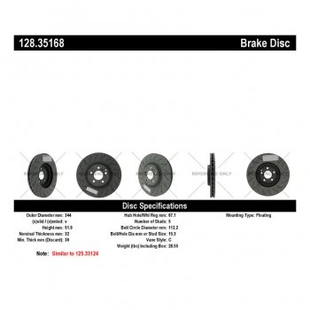 128.35168 Тормозные диски Premium MERCEDES-BENZ перед 