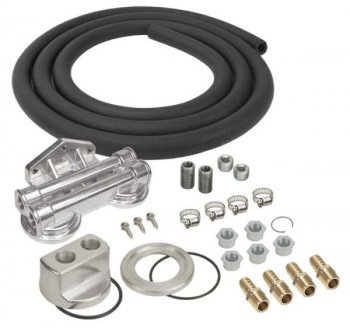 15749 DERALE Комплект переноса фильтра масла двойной 1/2" NPT Ports, 3/4"-16 Allows for oil filter to be moved to a more convenient location