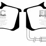 DP31497C EBC Brakes Redstuff Тормозные колодки зад. AUDI A3 (8P); VOLKSWAGEN Golf (Mk5), Golf (Mk6)
