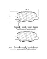 105.16790 Тормозные колодки Posi-Quiet Ceramic MAZDA, MITSUBISHI зад.
