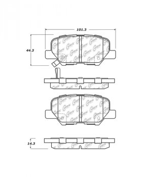 105.16790 Тормозные колодки Posi-Quiet Ceramic MAZDA, MITSUBISHI зад. 