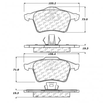 104.09154 Тормозные колодки Posi-Quiet Metallic SAAB 