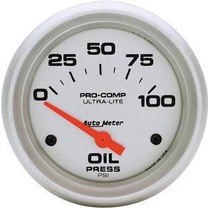 2-5/8" Давление масла, 0-100 PSI, SSE, ULTRA-LITE AUTO METER #4427 Oil Pressure