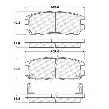 105.05800 Тормозные колодки Posi-Quiet Ceramic ACURA, HONDA, ISUZU ; ACURA/SLX; HONDA/PASSPORT; ISUZU/AMIGO; ISUZU/AXIOM
