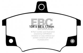 DP5420/2NDX EBC Brakes Bluestuff тормозные колодки передние ALFA ROMEO; AUTOBIANCHI; FIAT; LANCIA для машин выпуска 1987-1998 года