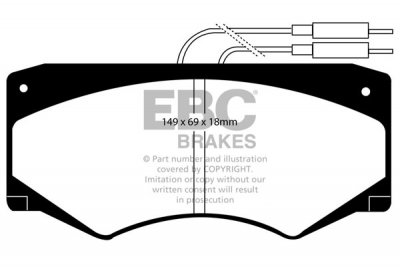 DP720 EBC Brakes Ultimax2 Тормозные колодки перед  IVECO Daily выпуска 1985-1989 года