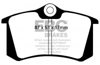 DP31230C EBC Brakes Redstuff Тормозные колодки зад. AUDI A6 quattro (C5/4B), A6 quattro Avant (C5/4B)