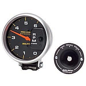 5" тахометр, 6,000 RPM, W/ MEM, 4 PULSE, DIESEL AUTO METER #6806 TachometerMemory / Diesel