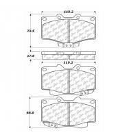 309.04360 StopTech Тормозные колодки Performance Pads TOYOTA